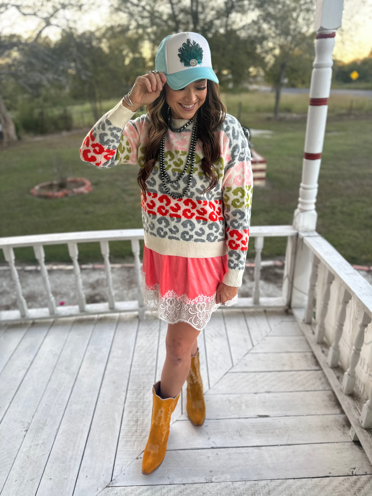 Leopard Block Party Sweater