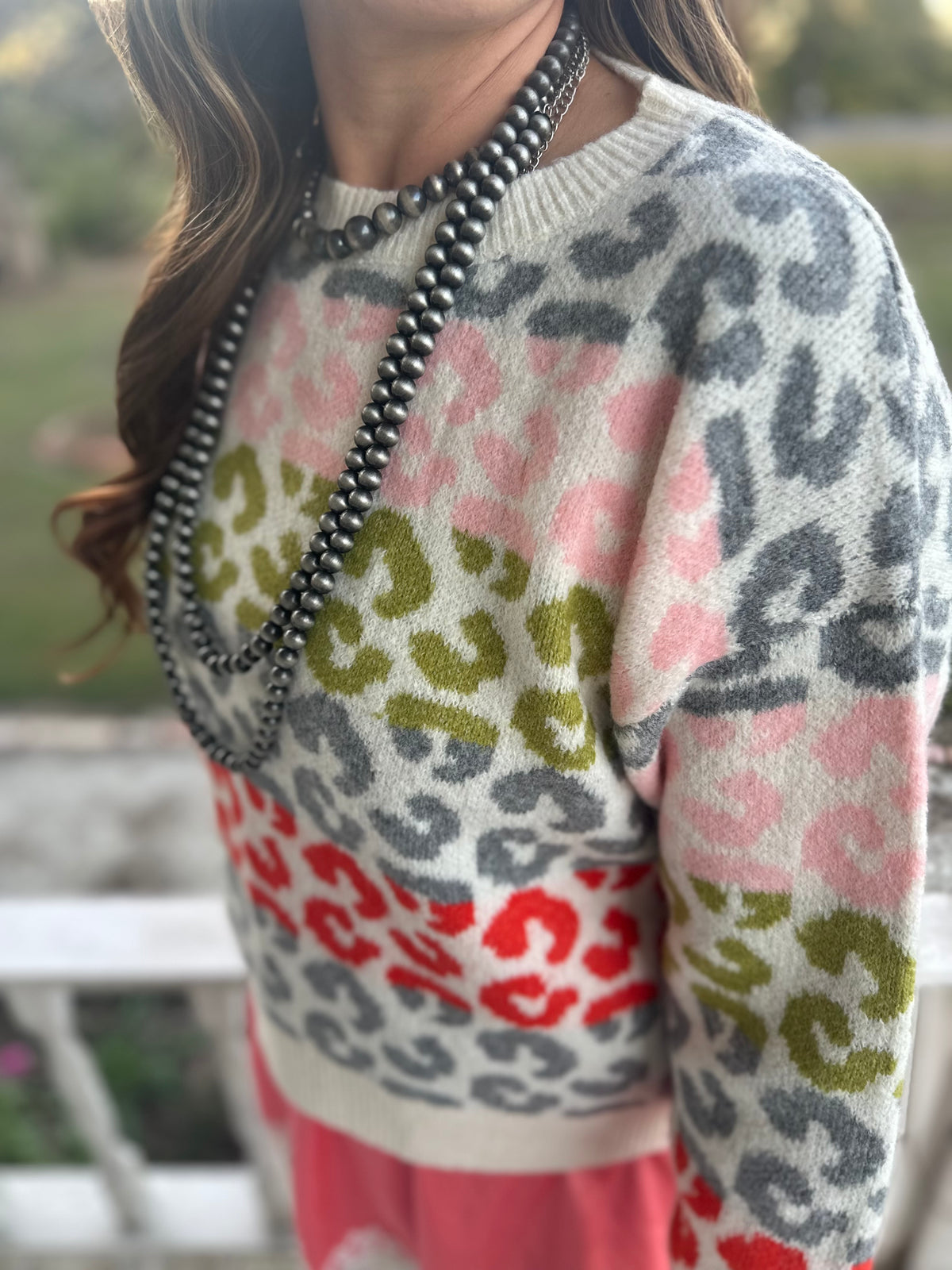 Leopard Block Party Sweater