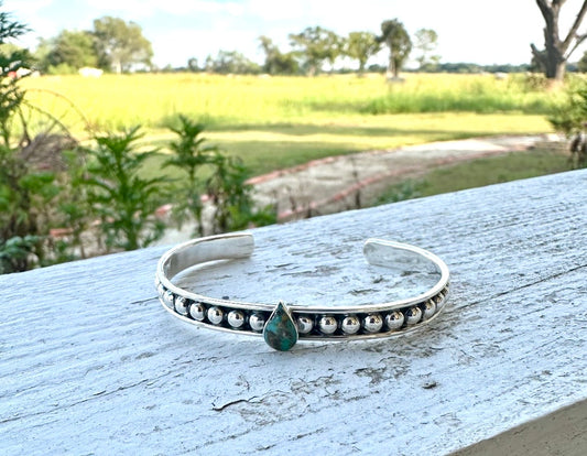 Turquoise Teardrop Cuff