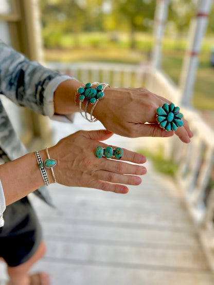 Turquoise Teardrop Cuff