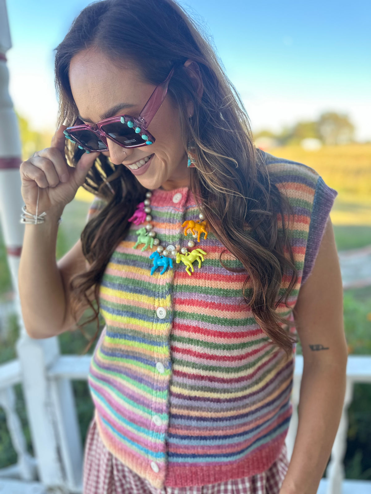 Rainbow Bright Sweater Vest