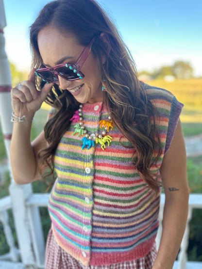 Rainbow Bright Sweater Vest