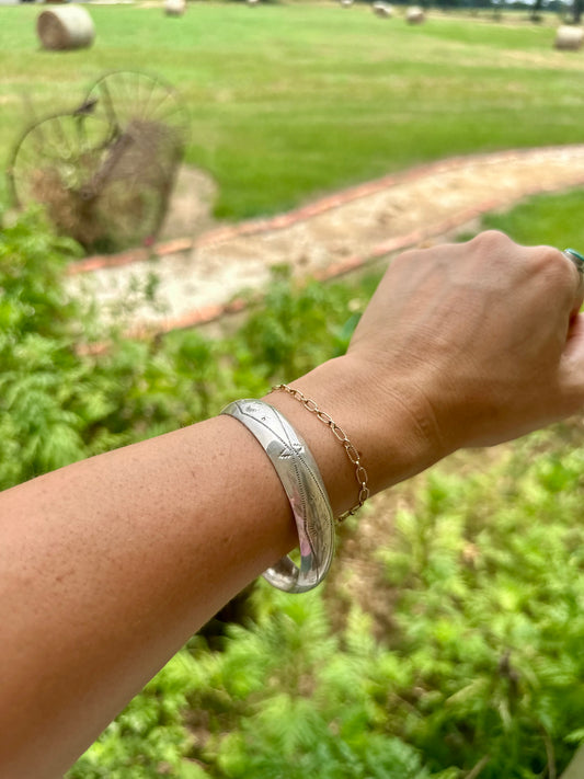 Sterling Stamped Bangle